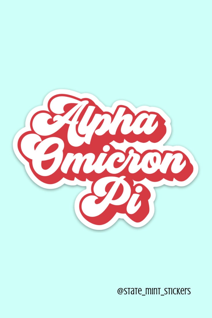 Alpha Omicron Pi Sorority Groovy Retro Sticker for aoii, alpha o, aopi,  for laptop, car, water bottle, yeti, indoor outdoor vinyl