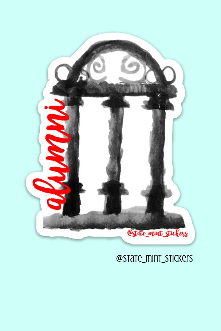 Georgia Alumni Arches Sticker / Decal | For Graduate / Alumni / Student | For Car, Laptop, Cooler, Flask, Water Bottle