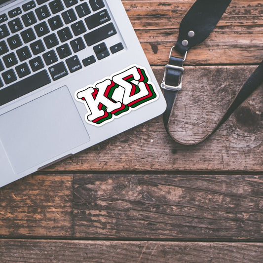 Kappa Sigma Fraternity Letters Sticker  / Decal |  for Car, Laptop, Mug, Cup, Cooler, Planner