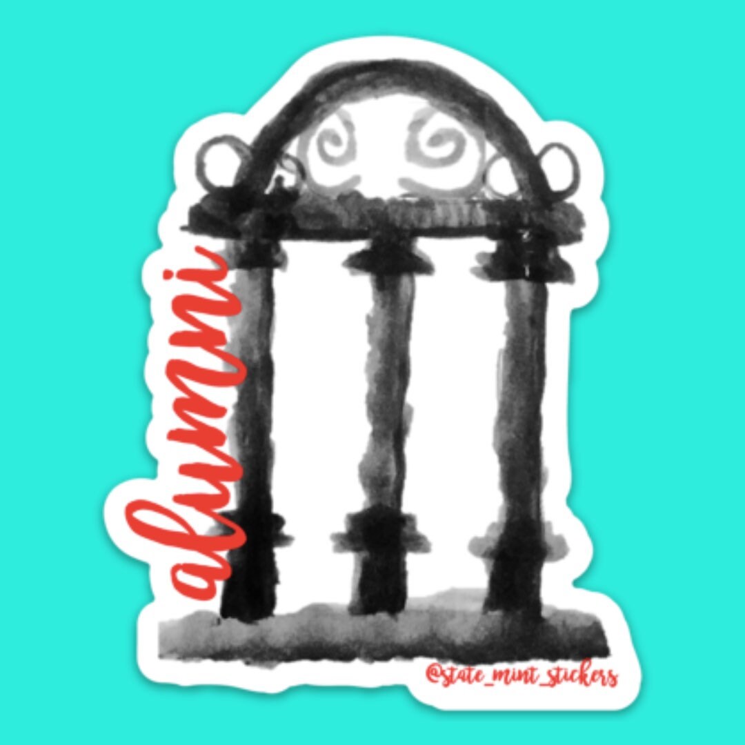 Georgia Alumni Arches Sticker / Decal | For Graduate / Alumni / Student | For Car, Laptop, Cooler, Flask, Water Bottle