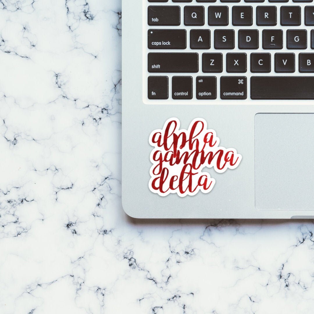 Alpha Gamma Delta Watercolor Sorority Stickers  / Decal |  for Car, Laptop, Mug, Cup, Cooler, Planner