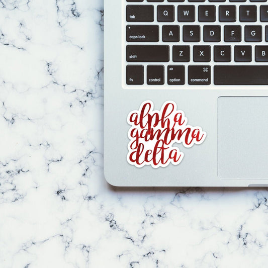 Alpha Gamma Delta Watercolor Sorority Stickers  / Decal |  for Car, Laptop, Mug, Cup, Cooler, Planner