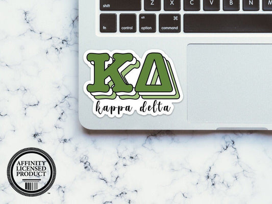 Kappa Delta Sorority Greek Letters Sticker