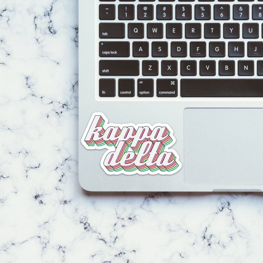 Kappa Delta Pastel Rainbow Sticker  | 4" Wide