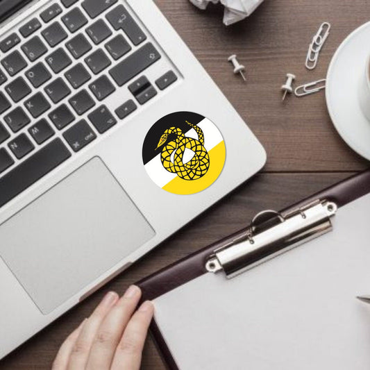 Sigma Nu Fraternity Flag Circle Sticker / Decal / Vinyl | 3" Wide | For Water Bottle, Laptop, Phone, and More