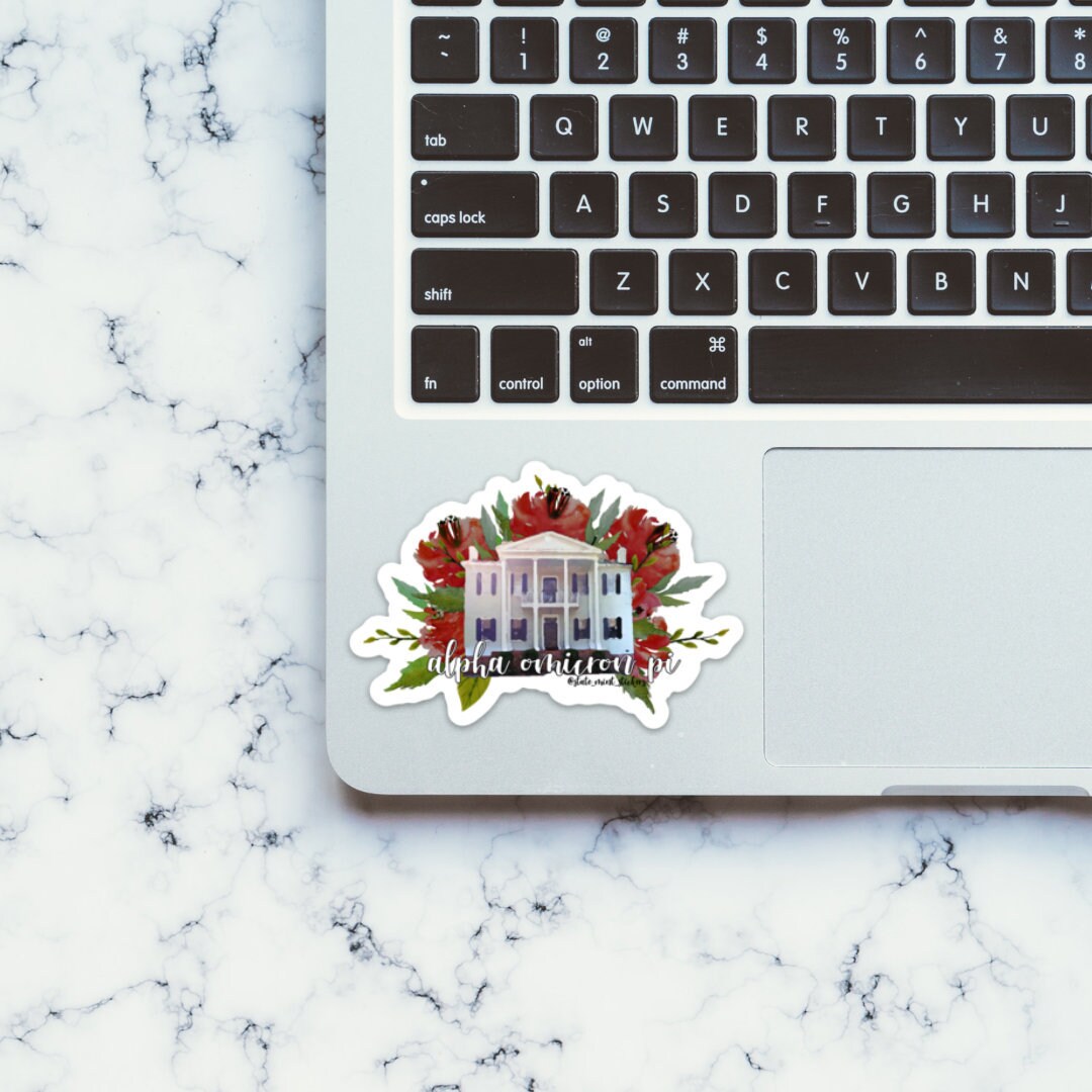 Alpha Omicron Pi GCSU Sorority House Sticker | 3.5"  / Decal |  for Car, Laptop, Mug, Cup, Cooler, Planner