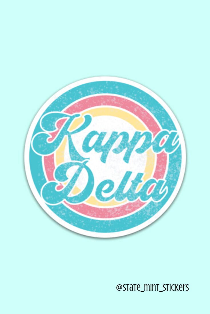 Kappa Delta Sorority Vintage Beach Sticker  | 3.5" Wide