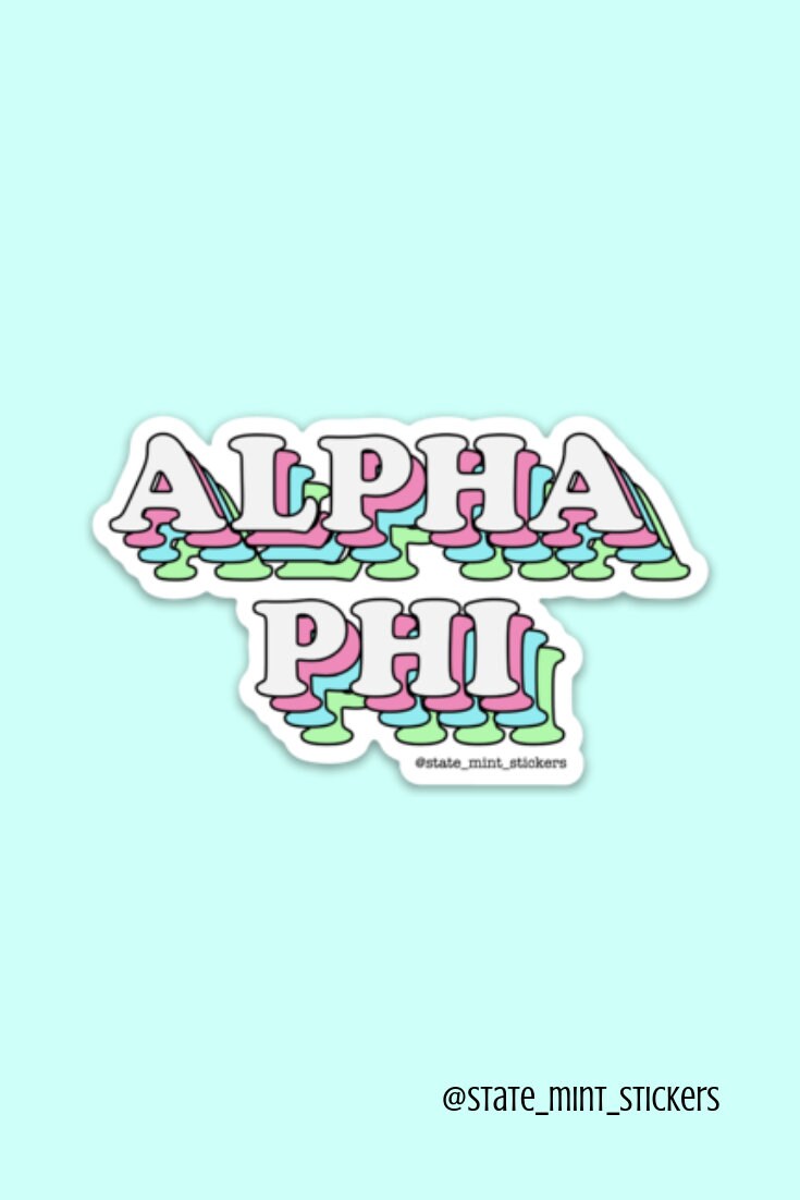 Alpha Phi Pastel Layers Sorority Sticker | 3.5" Wide