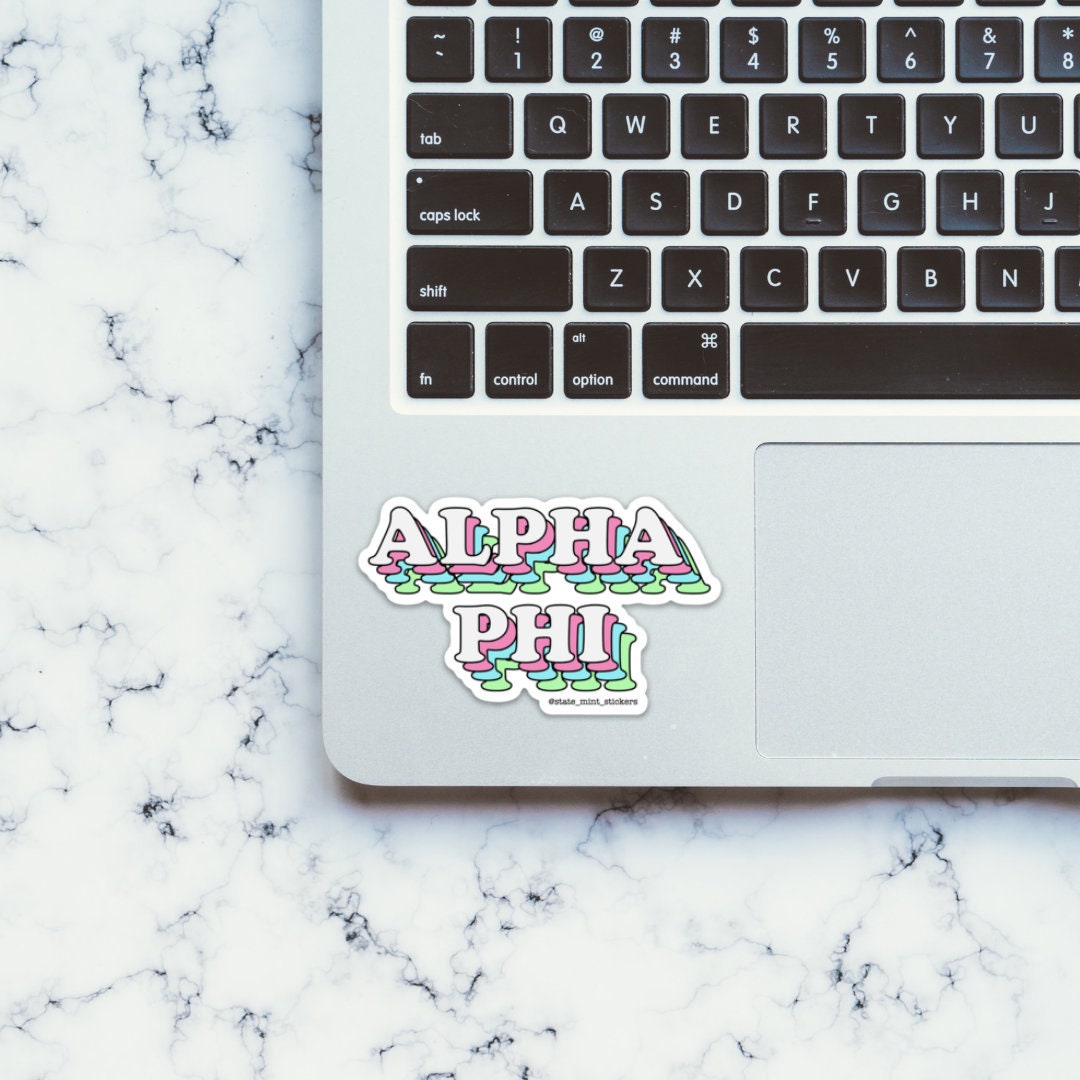 Alpha Phi Pastel Layers Sorority Sticker | 3.5" Wide