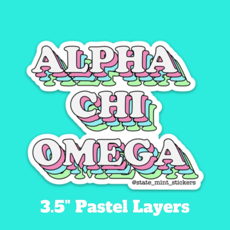 Alpha Chi Omega Sorority Stickers Bulk Order | PERFECT for BID DAY! Group / Bulk / Chapter Wide Sticker Order