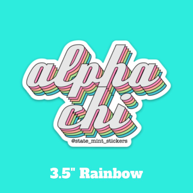 Alpha Chi Omega Sorority Stickers Bulk Order | PERFECT for BID DAY! Group / Bulk / Chapter Wide Sticker Order