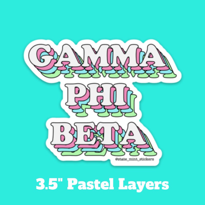 Gamma Phi Beta Sorority Stickers Bulk Order | PERFECT for BID DAY! Group / Bulk / Chapter Wide Sticker Order