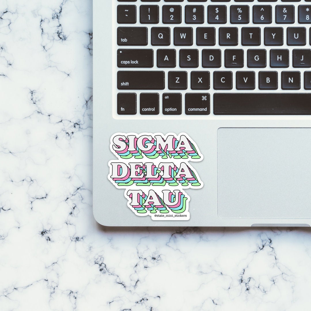 Sigma Delta Tau / Sig Tau / Sig Delt Pastel Layers Sorority Sticker / Decal | 3.5" Wide