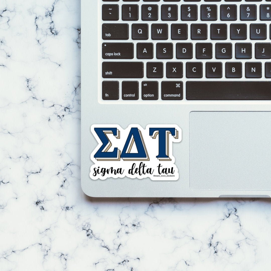 Sigma Delta Tau / Sig Delt / Sig Tau Greek Letters Sticker / Decal | 3.5" Wide