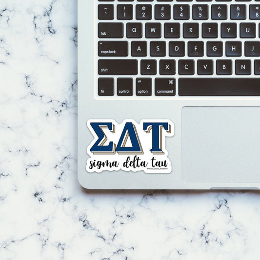 Sigma Delta Tau / Sig Delt / Sig Tau Greek Letters Sticker / Decal | 3.5" Wide