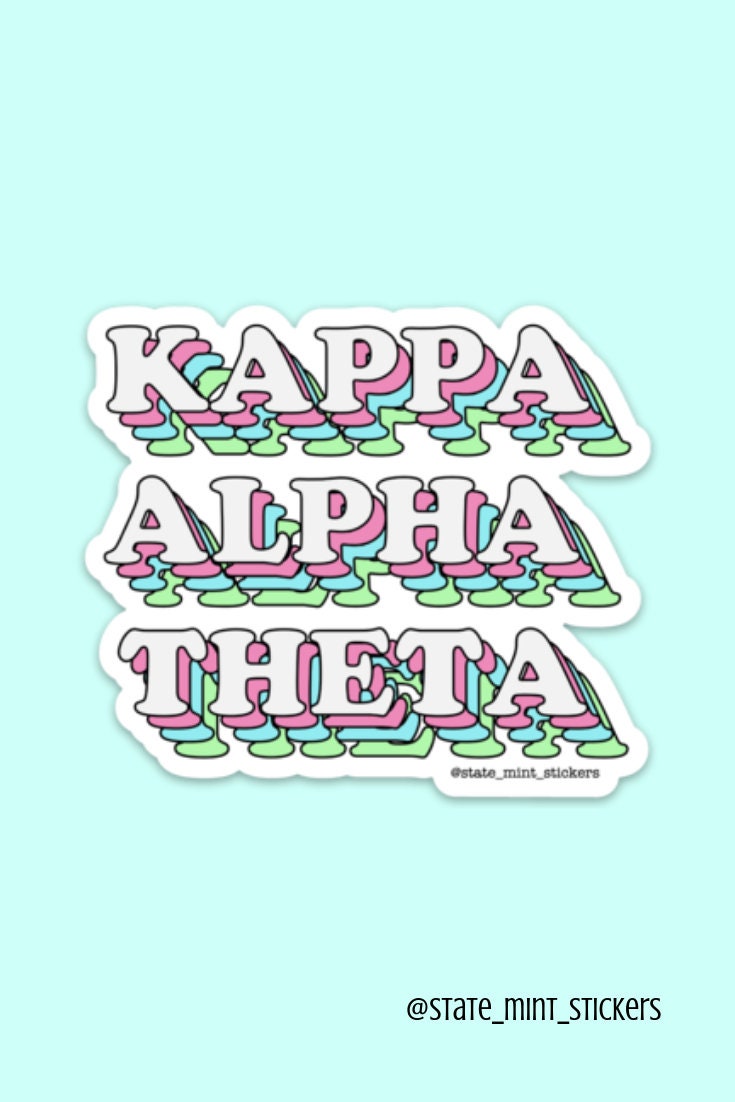 Kappa Alpha Theta Sorority Stickers Bulk Order | PERFECT for BID DAY! Group / Bulk / Chapter Wide Sticker Order