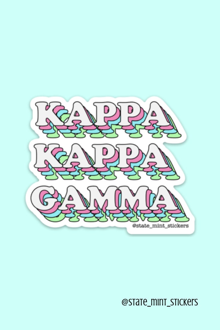 Kappa Kappa Gamma Sorority Pastel Layers Decal / Sticker | 3.5"