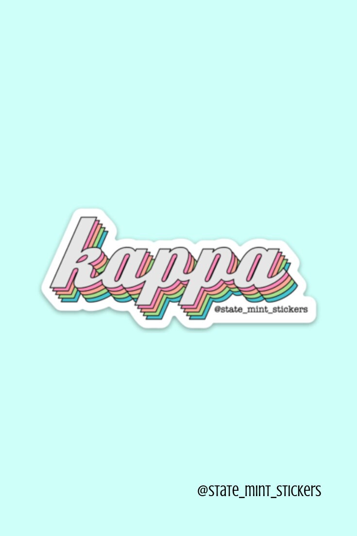 Kappa Kappa Gamma Sorority Pastel Rainbow Decal / Sticker | 3.5"
