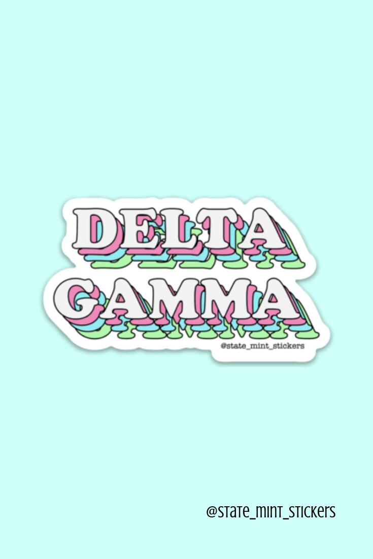 Delta Gamma Sorority Bright Layers Sticker / Decal | 3.5" Circle
