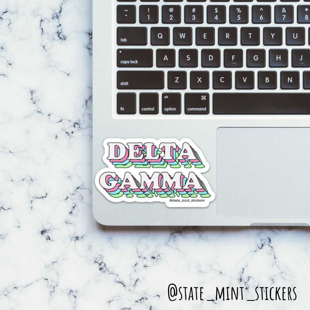 Delta Gamma Sorority Bright Layers Sticker / Decal | 3.5" Circle