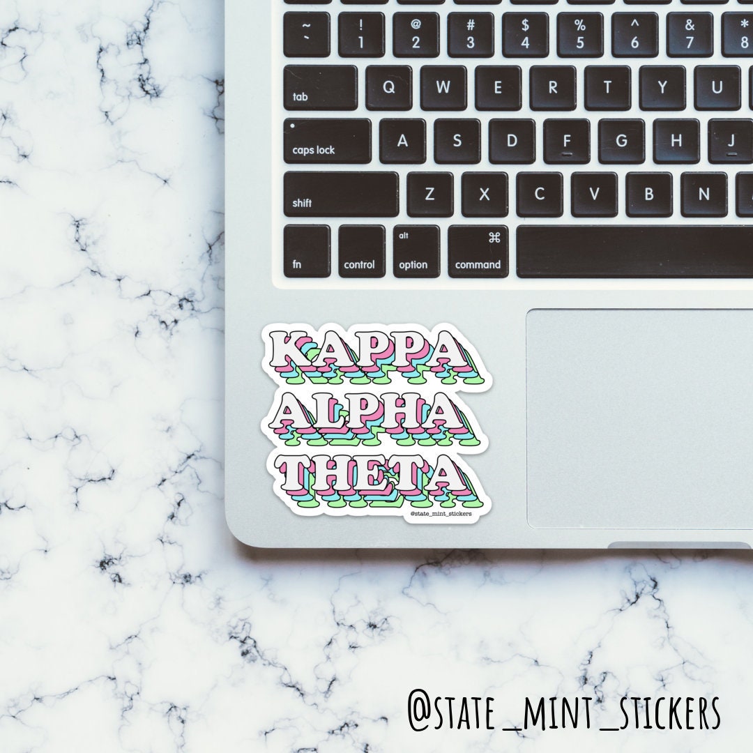 Kappa Alpha Theta Pastel Layers Sorority Sticker / Decal | 3.5" Wide