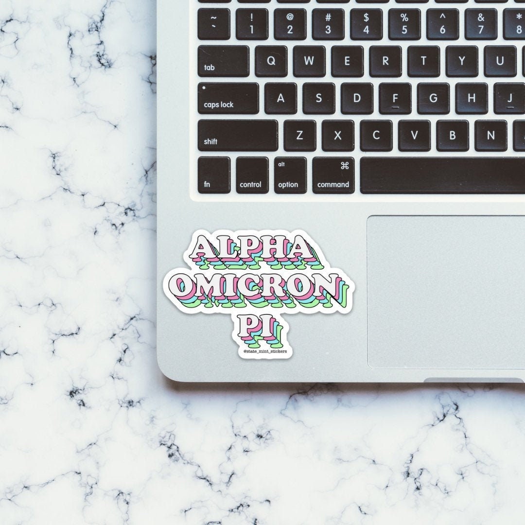 Alpha Omicron Pi Sorority Sticker | Bright Layers