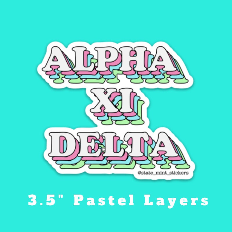 Alpha Xi Delta Sorority Stickers Bulk Order | PERFECT for BID DAY! Group / Bulk / Chapter Wide Sticker Order