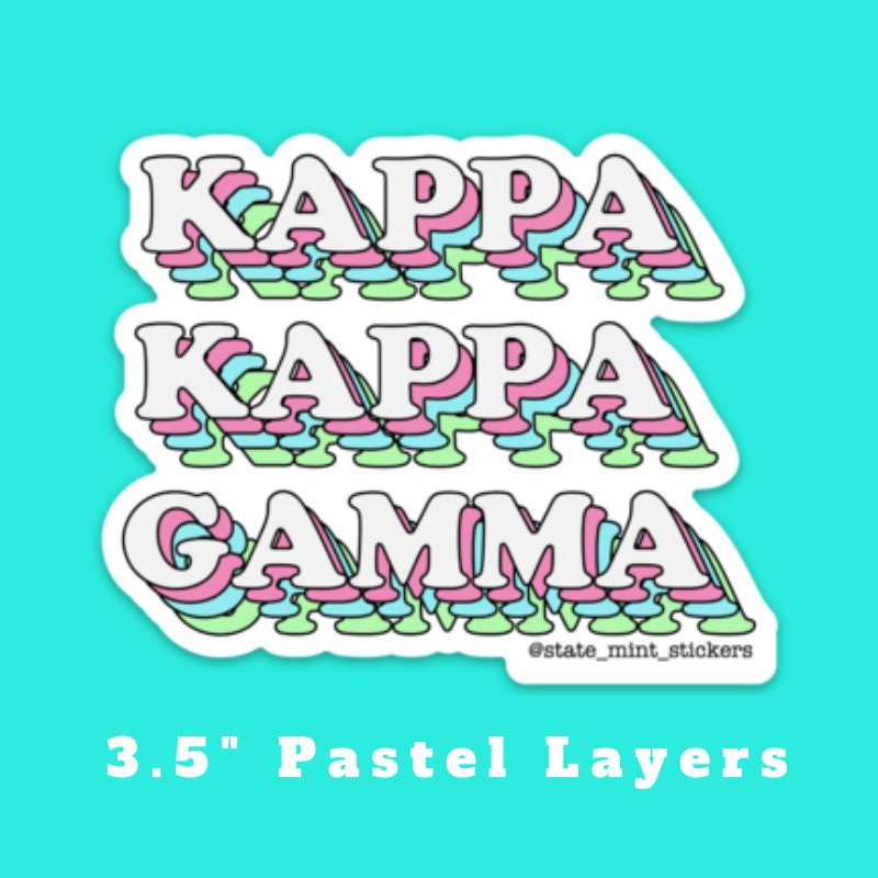 Kappa Kappa Gamma Sorority Stickers Bulk Order | PERFECT for BID DAY! Group / Bulk / Chapter Wide Sticker Order
