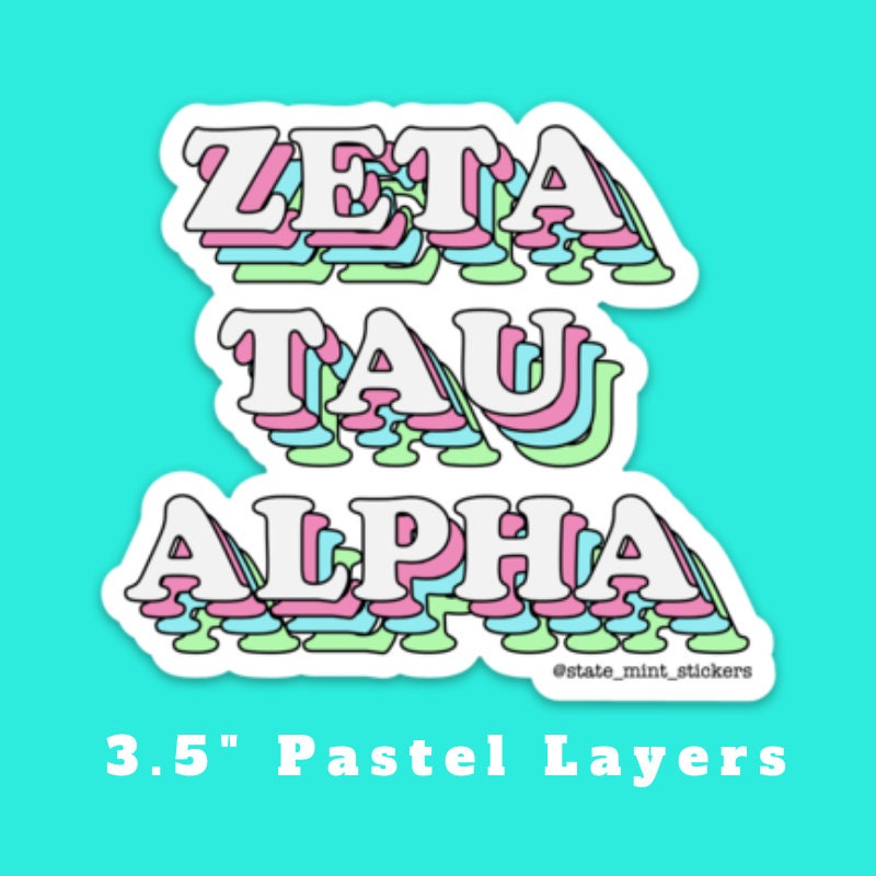 Zeta Tau Alpha Sorority Stickers Bulk Order | PERFECT for BID DAY! Group / Bulk / Chapter Wide Sticker Order