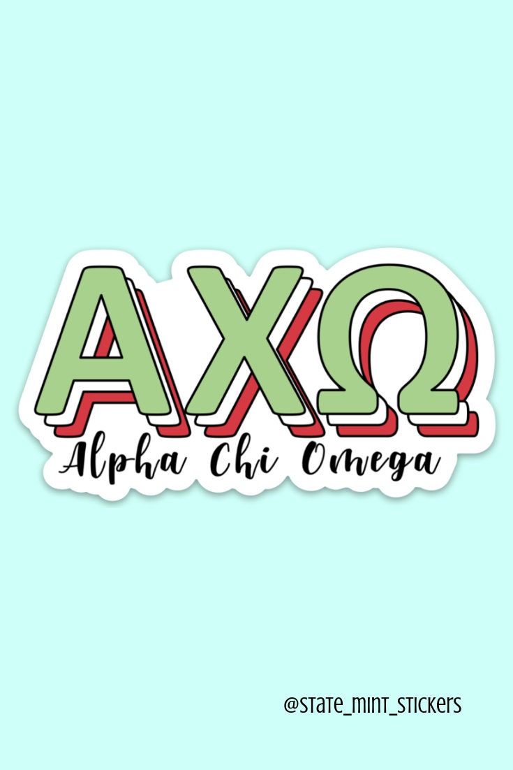 Alpha Chi Omega Sorority Stickers Bulk Order | PERFECT for BID DAY! Group / Bulk / Chapter Wide Sticker Order