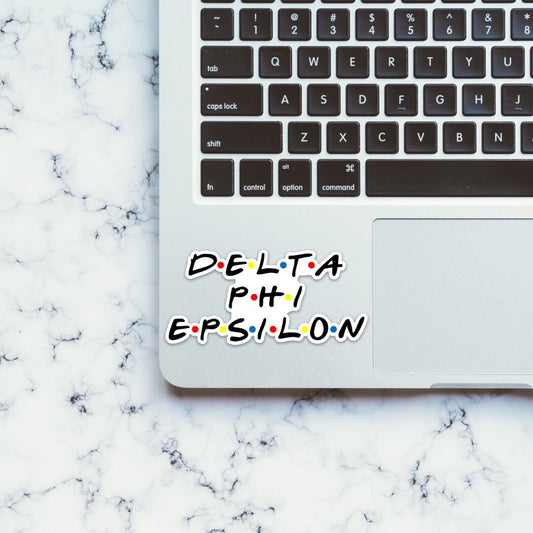 Delta Phi Epsilon Sorority Friends Sticker  | 4" Wide