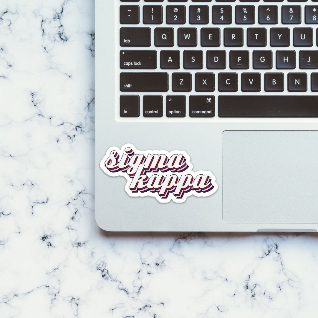 Sigma Kappa Sorority Maroon & Lavender Layers Sticker for Car, Laptop, Water Bottle | Perfect for Bid Day Bags, Big Little Reveal, Bulk