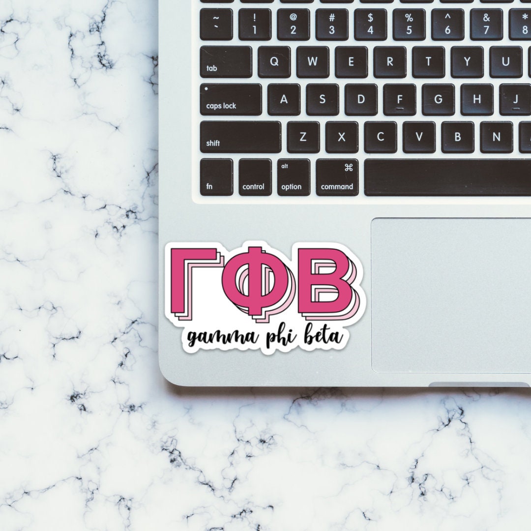 Gamma Phi Beta Layered Letters Sticker | Official Licensed Product