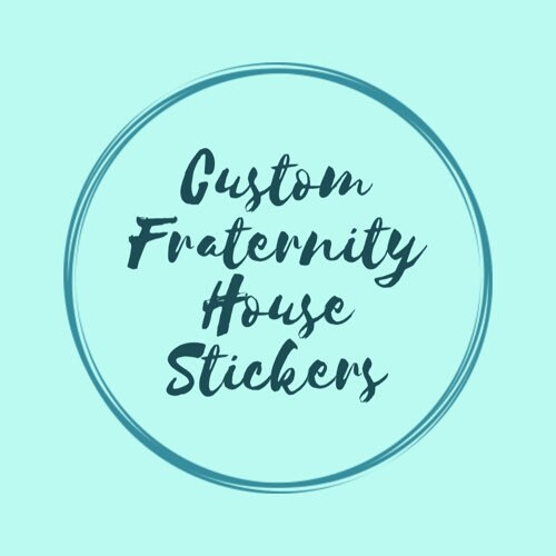 Custom Fraternity House / Sorority House Stickers custom stickers of greek house, full color vinyl for laptop, car window, water bottle