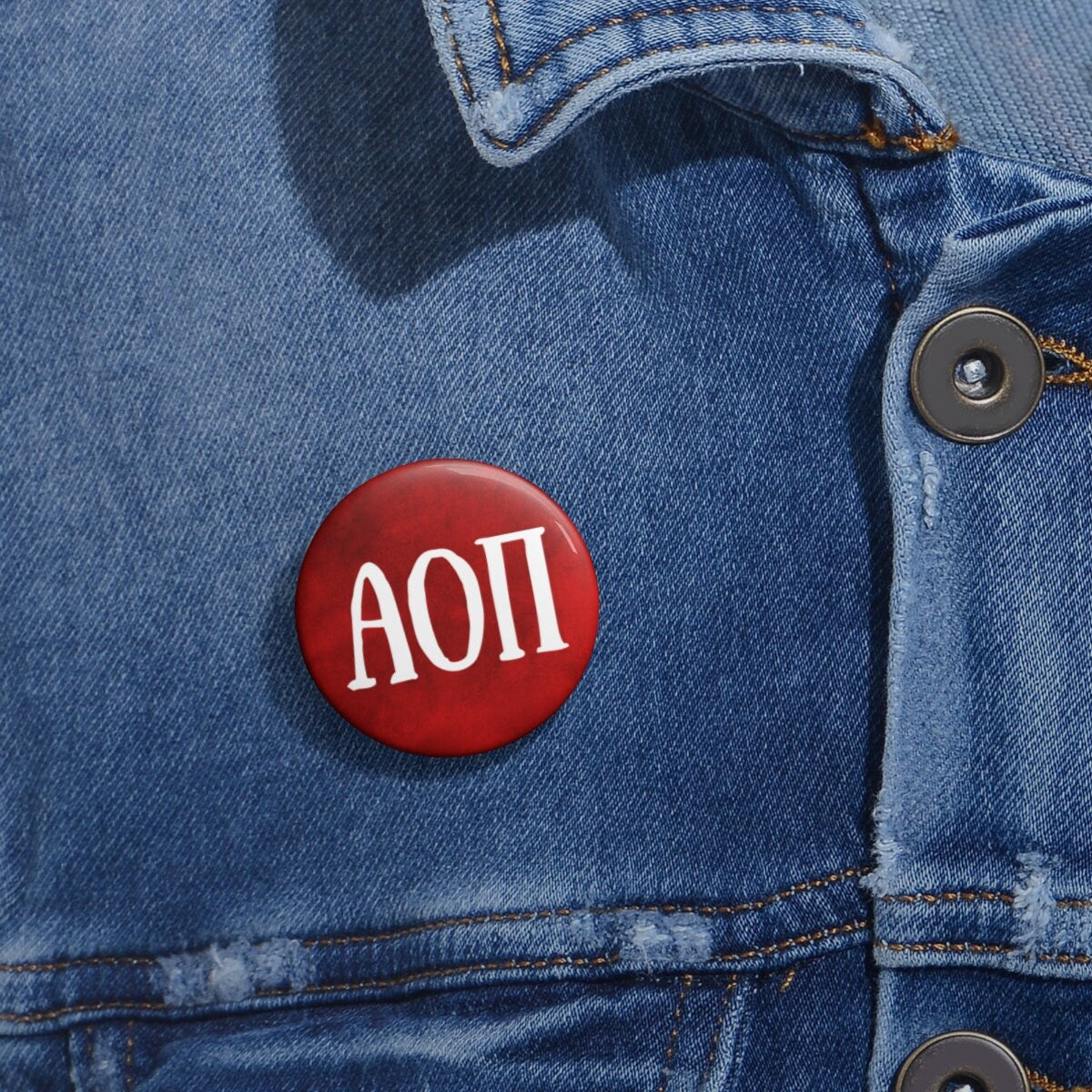 Alpha Omicron Pi Sorority Greek Letters Pin Buttons