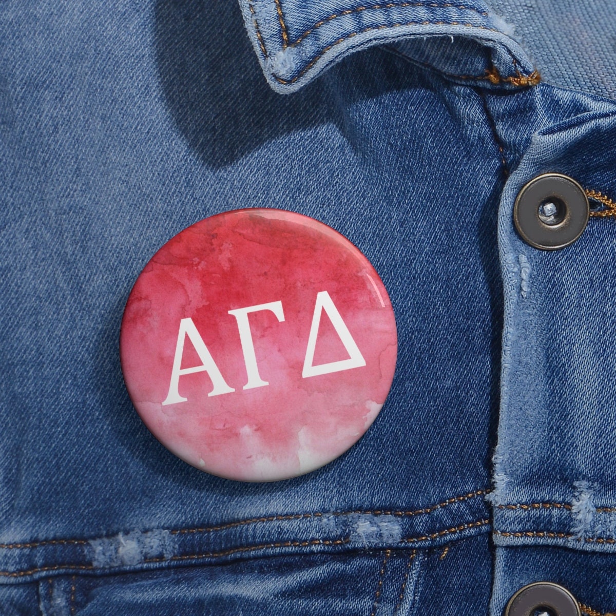 Alpha Gamma Delta Sorority Greek Letter Pin Buttons