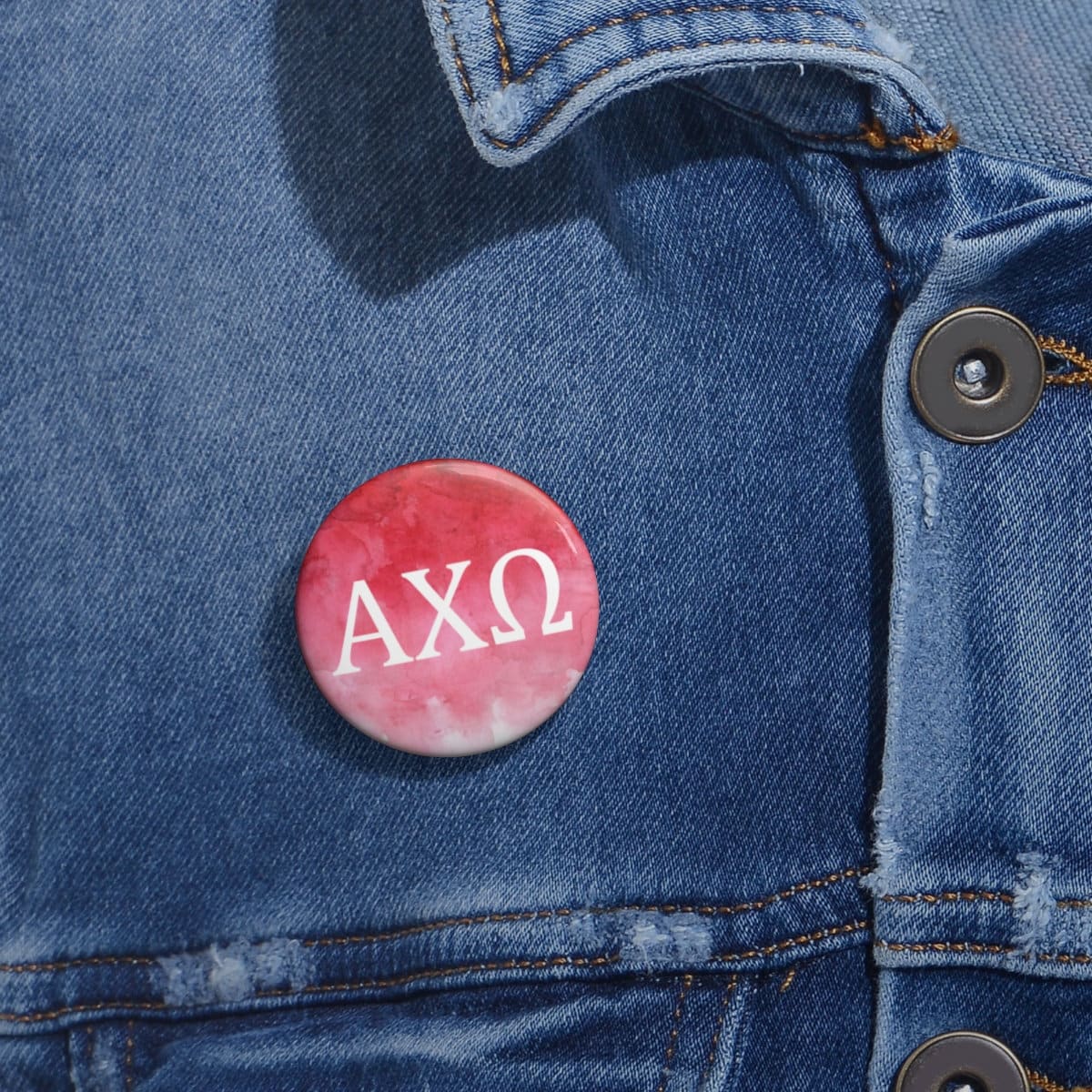Alpha Chi Omega Sorority Greek Letter Pin Buttons, big little, bid day basket, custom gift, sorority basket, axo, alpha chi, backpack button