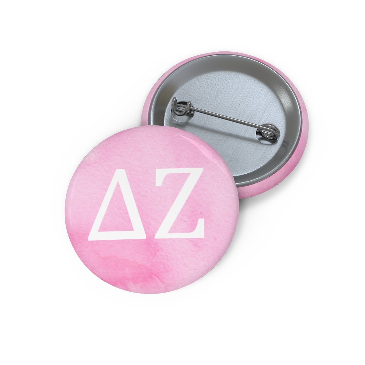 Delta Zeta Watercolor Greek Letter Sorority Pin Buttons