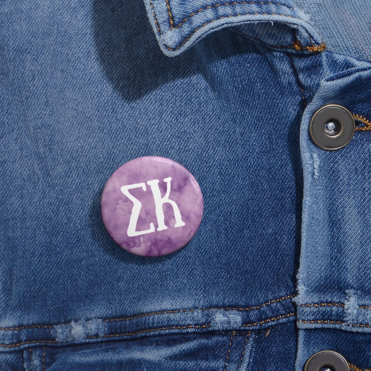 Sigma Kappa Sorority Greek Letter Pin Buttons