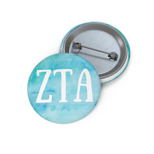 Zeta Tau Alpha Sorority Greek Letter Pin Buttons