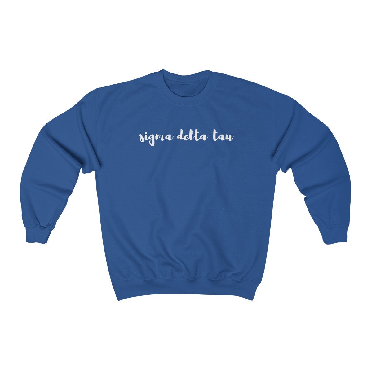 Sigma Delta Tau Sorority | Gildan 18000 Unisex Heavy Blend Crewneck Sweatshirt w/ Fleece Inside, big little, bid day, alumna, greek life