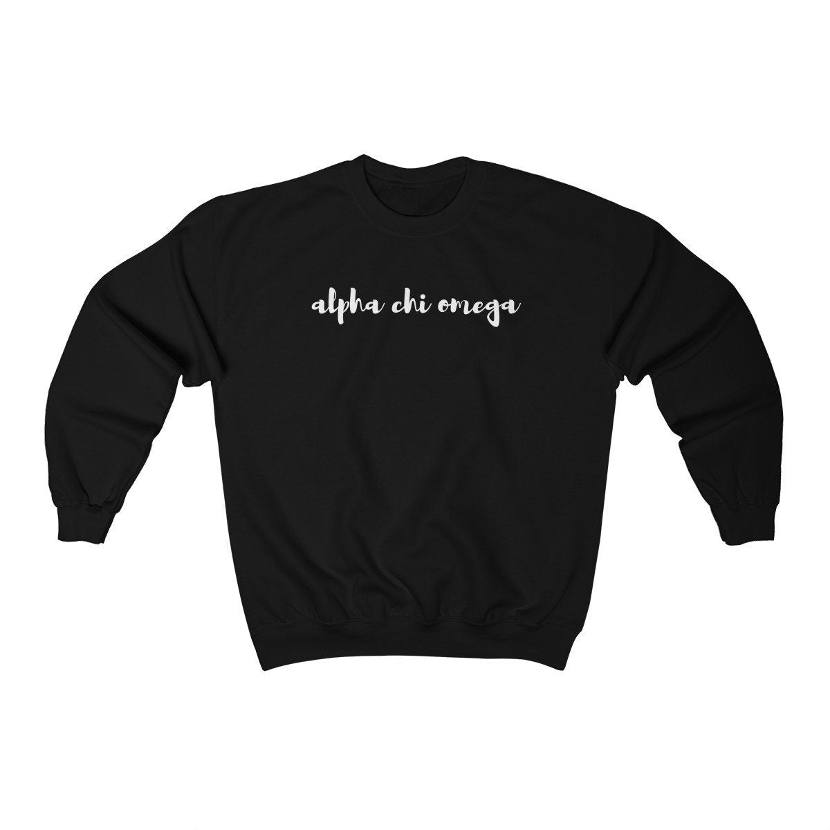 Alpha Chi Omega Sorority | Gildan 18000 Unisex Heavy Blend Crewneck Sweatshirt w/ Fleece Inside