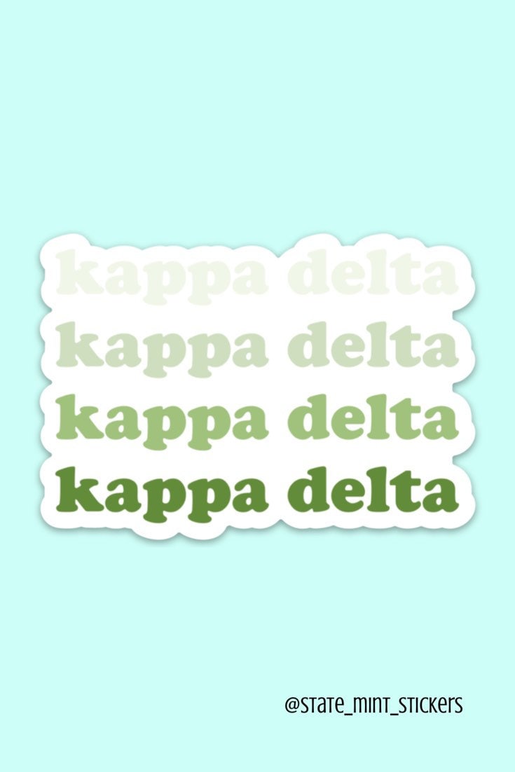 Kappa Delta Sorority Gradient Layers Sticker  / Decal |  for Car, Laptop, Mug, Cup, Cooler, Planner