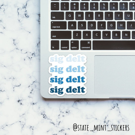 Sigma Delta Tau / SDT / ΣΔΤ/ Sig Delt / Sig Tau Greek Letters Sticker / Decal | 3.5" Wide