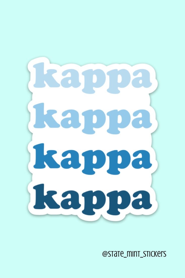Kappa Kappa Gamma Sorority ΚΚΓ Gradient Sticker | 3.5"  / Decal |  for Car, Laptop, Mug, Cup, Cooler, Planner