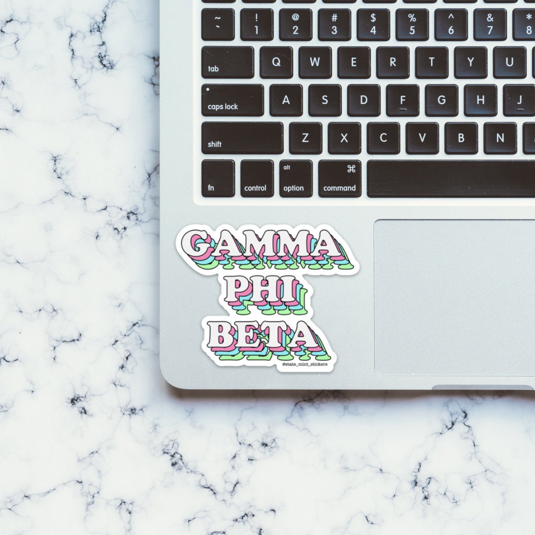 Gamma Phi Beta Pastel Layers Sorority Sticker