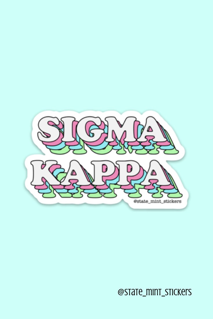 Sigma Kappa Sorority Pastel Layers Sticker