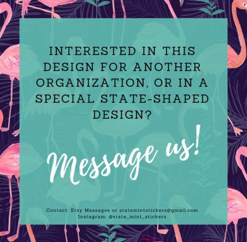 Kappa Delta Sorority Pastel Layers Sticker