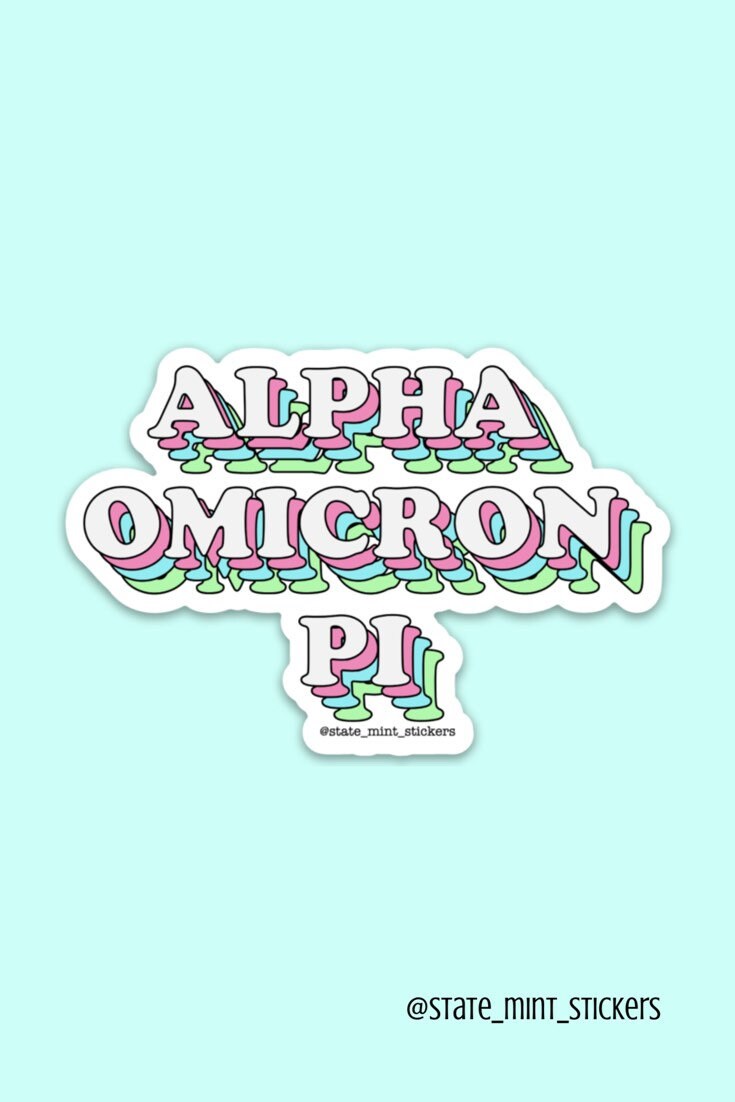 Alpha Omicron Pi Sorority Sticker | Bright Layers