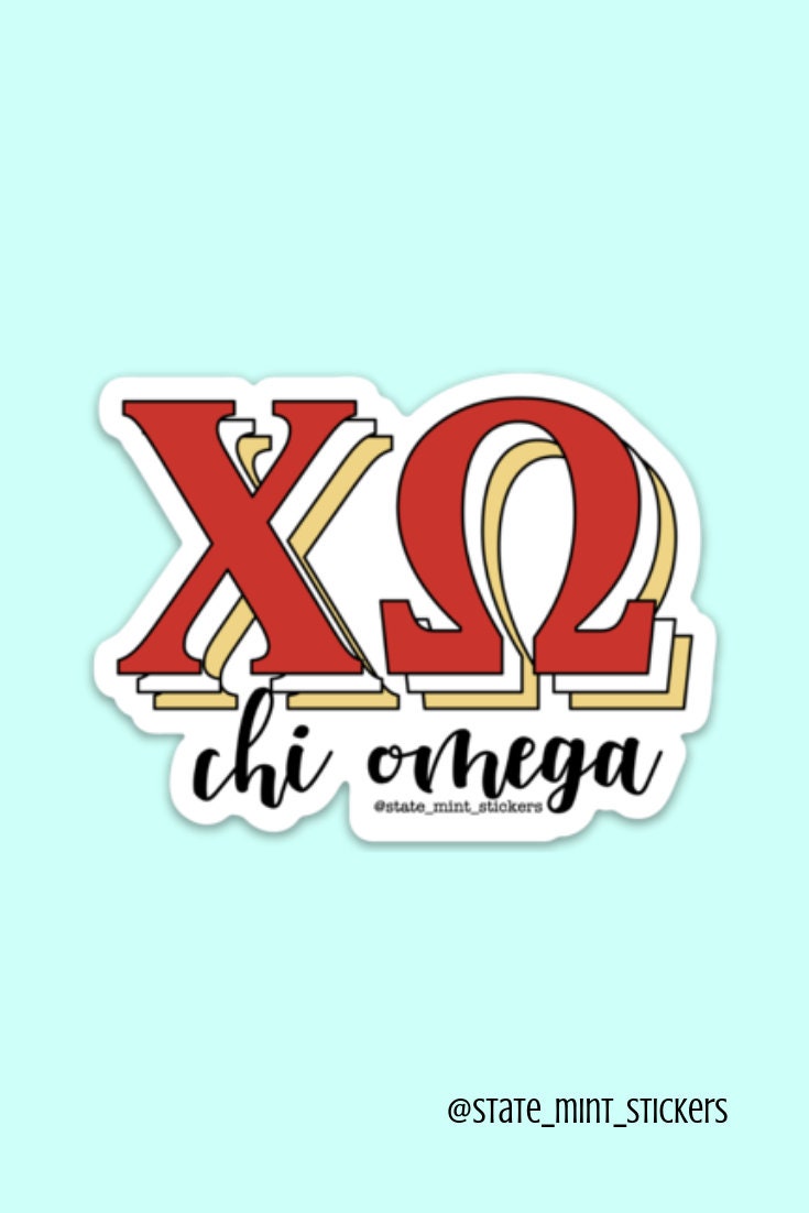 Chi Omega Sorority Stickers Bulk Order | PERFECT for BID DAY! Group / Bulk / Chapter Wide Sticker Order